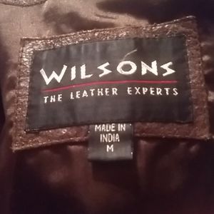 Brown leather jacket